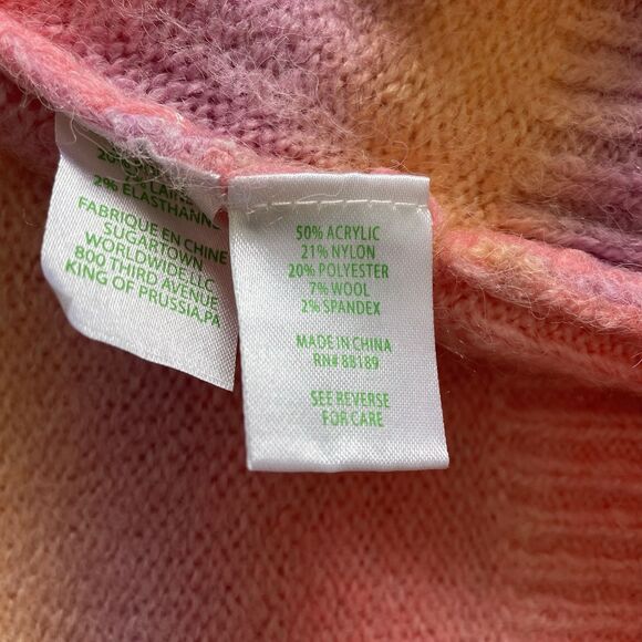 Lilly Pulitzer Yummy Melon Spacedye Chiya Sweater Pink/Purple/Yellow Siz… - Picture 10 of 12